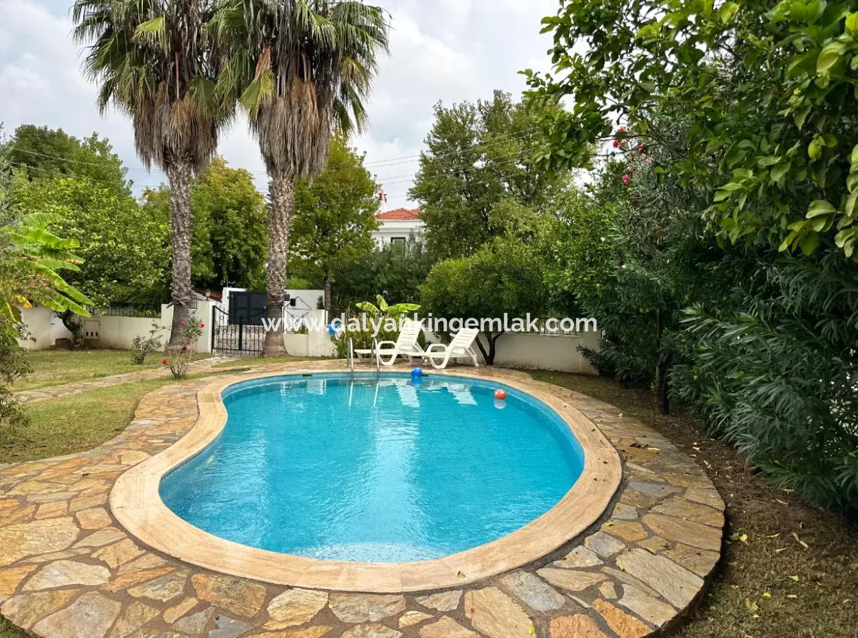 Detached Villa With Shared Pool And Lush Gardens In The Gülpınar Area Of Dalyan