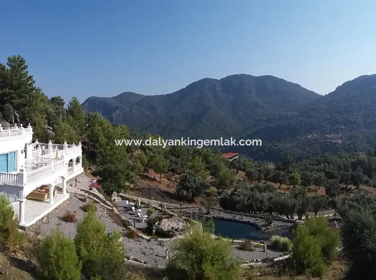 Dalyan Gökbel De Full İztuzu Plajı Ve Deniz Manzaralı Satılık Villa